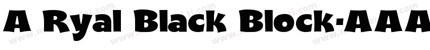 A Ryal Black Block字体转换